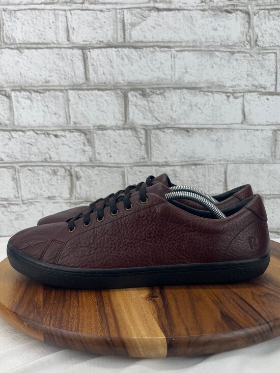 Birchbury Bramfords Mens 12 Brown Black Pebbled Leather Slip On Casual Shoes main image 12